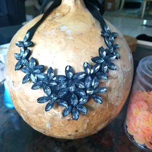 Faceted Black Beaded Necklace
